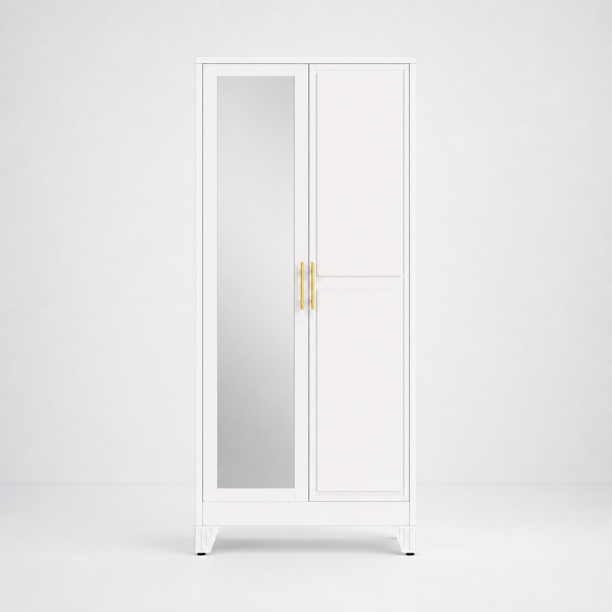 GAIOUS 71" Metal Wardrobe Cabinet with Mirror