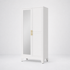 GAIOUS 71" Metal Wardrobe Cabinet with Mirror
