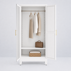 GAIOUS 71" Metal Wardrobe Cabinet with Mirror
