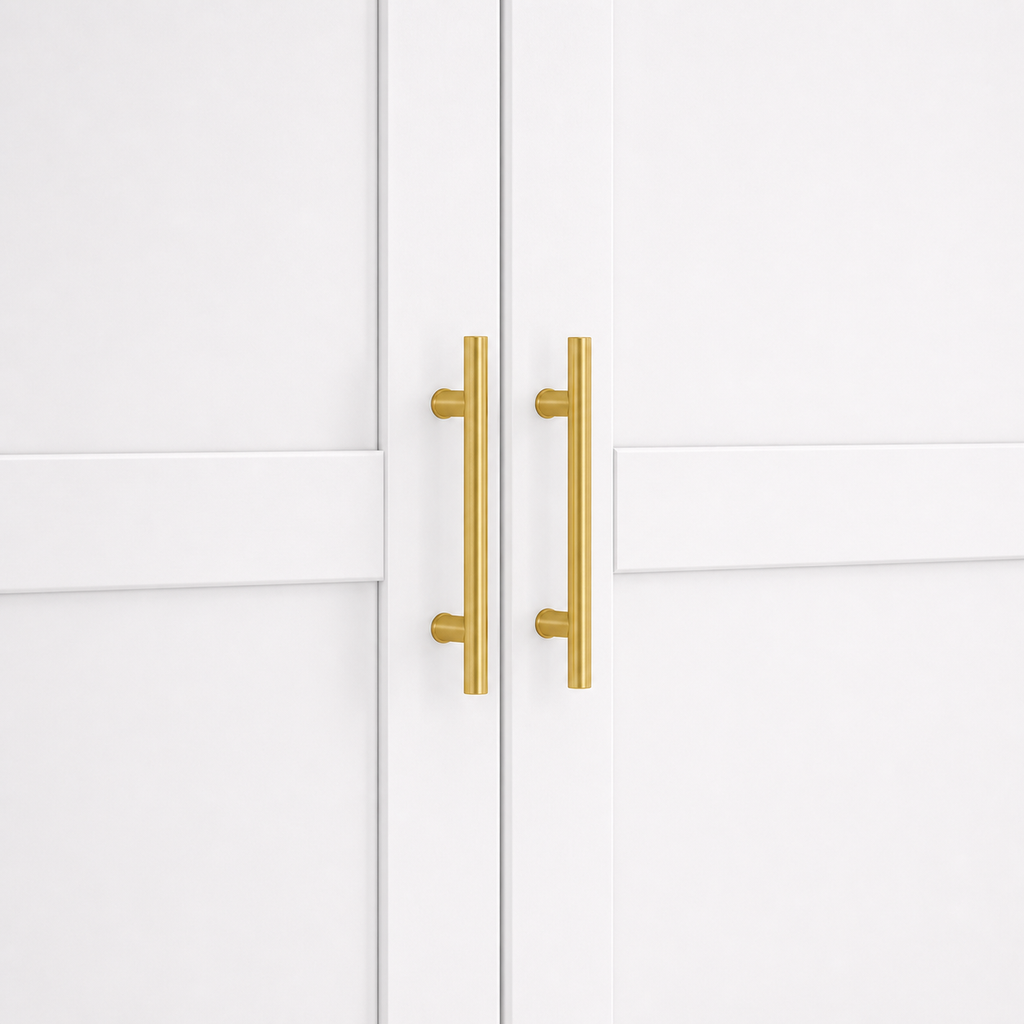 GAIOUS 71" Metal Wardrobe Cabinet with Hanging Rod