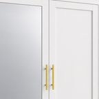 GAIOUS 71" Metal Wardrobe Cabinet with Mirror & Drawers
