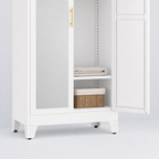 GAIOUS 71" Metal Wardrobe Cabinet with Mirror