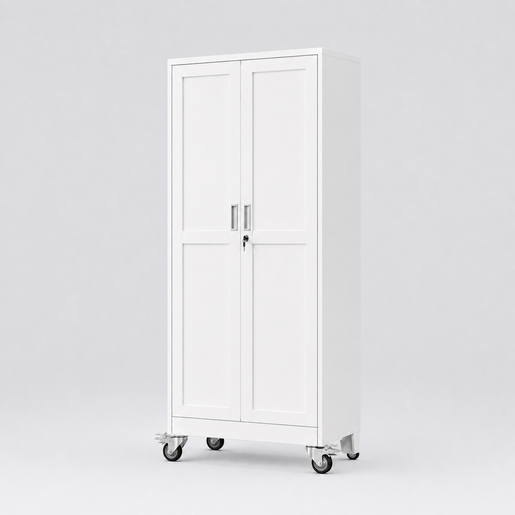 GAIOUS Lockable Metal Storage Cabinet with Wheels