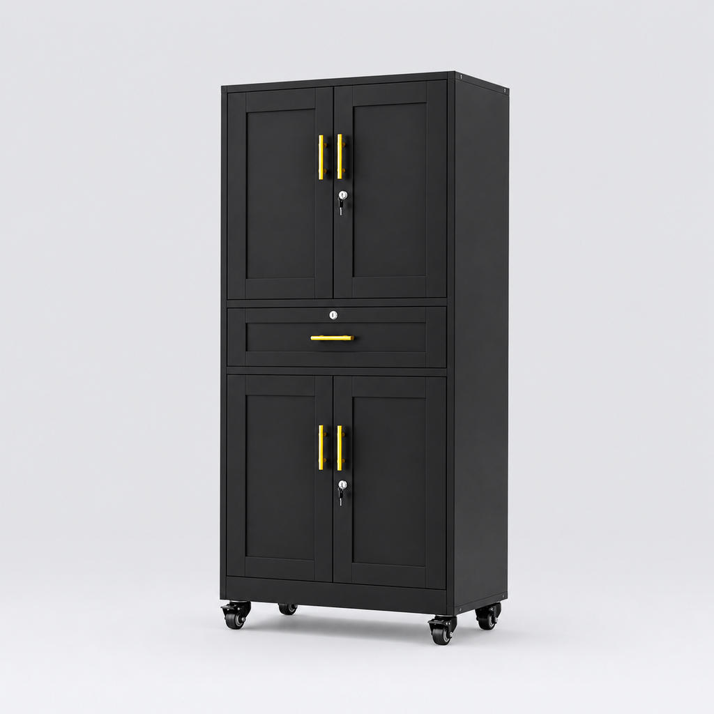 GAIOUS Metal Storage Cabinet with Locking Drawer