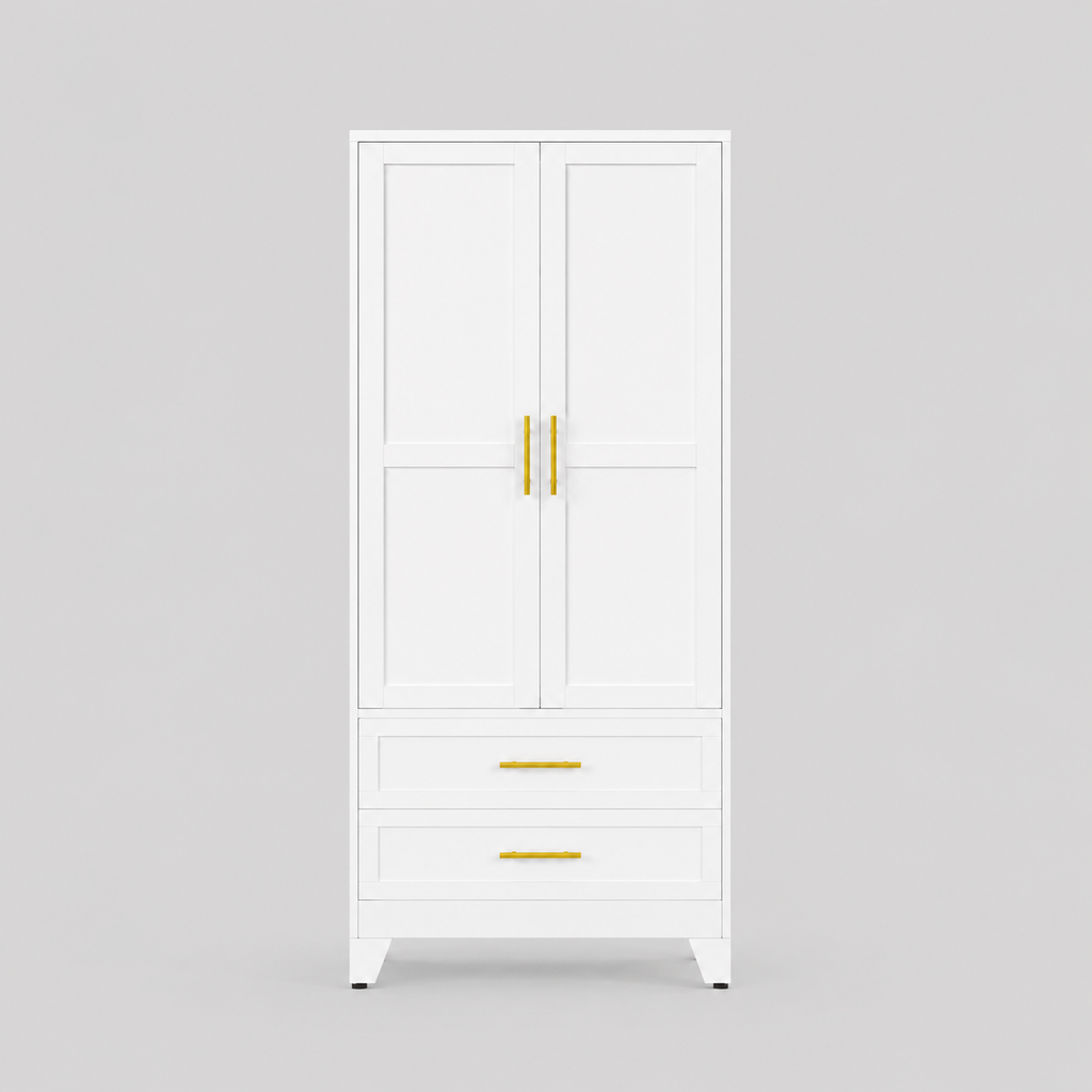 GAIOUS 71" Freestanding Metal Wardrobe Cabinet | 2 Doors