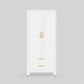 GAIOUS 71" Freestanding Metal Wardrobe Cabinet | 2 Doors