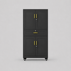 GAIOUS Metal Storage Cabinet with Dual Doors, Locking Drawer & Wheels