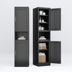 67" 2-Door Steel Storage Cabinet with Adjustable Shelves – Bathroom & Kitchen Organizer