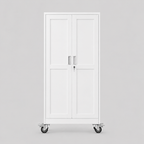 GAIOUS Heavy-Duty Metal Storage Cabinet with Wheels & Lock | Adjustable Shelves, 180 lbs Capacity