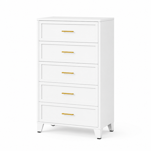 GAIOUS Metal Dresser with 3/4/5 Drawers – Waterproof Storage Cabinet with Rounded Corners & Slim Handles