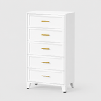 GAIOUS Metal Dresser with 3/4/5 Drawers – Waterproof Storage Cabinet with Rounded Corners & Slim Handles