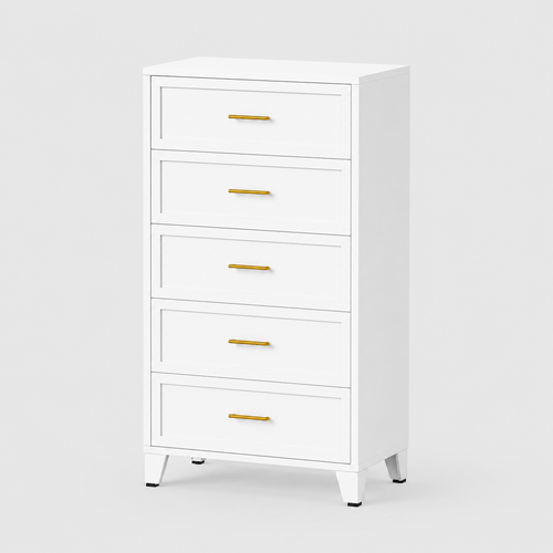 GAIOUS Metal Dresser with 3/4/5 Drawers – Waterproof Storage Cabinet with Rounded Corners & Slim Handles