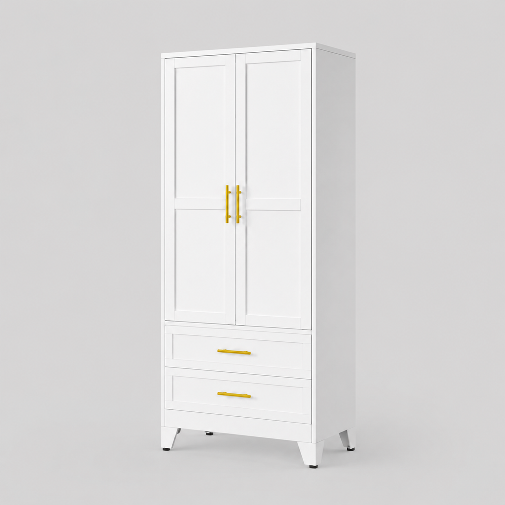 GAIOUS 71" Freestanding Metal Wardrobe Cabinet | 2 Doors