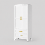 GAIOUS 71" Freestanding Metal Wardrobe Cabinet | 2 Doors