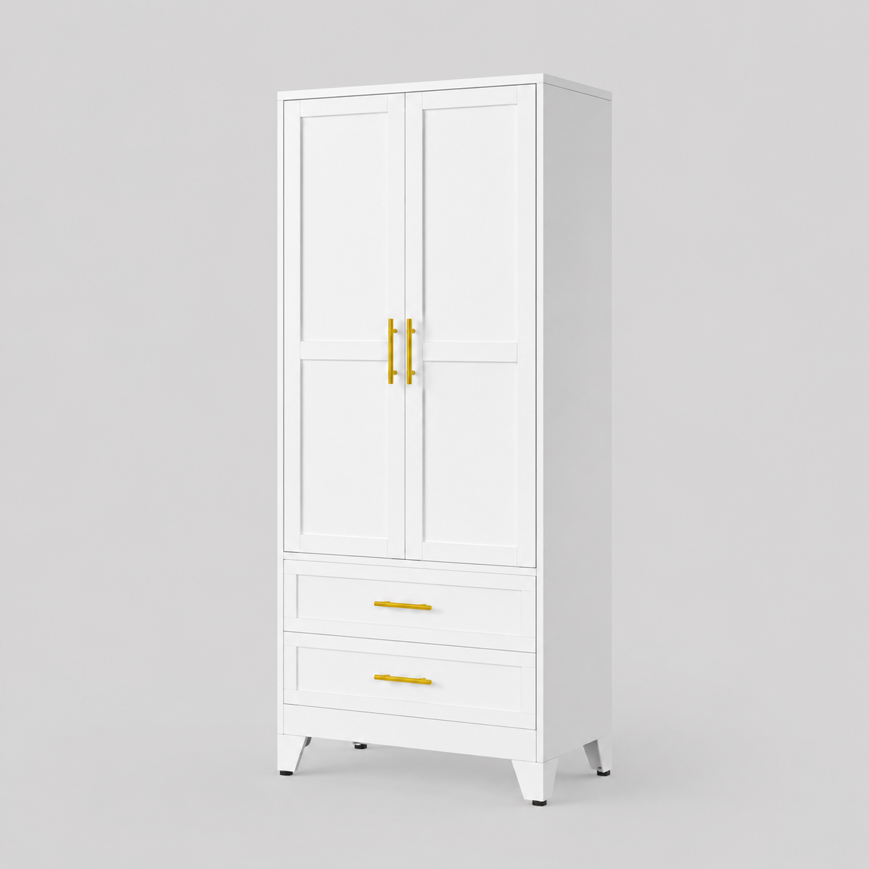 GAIOUS 71" Freestanding Metal Wardrobe Cabinet | 2 Doors