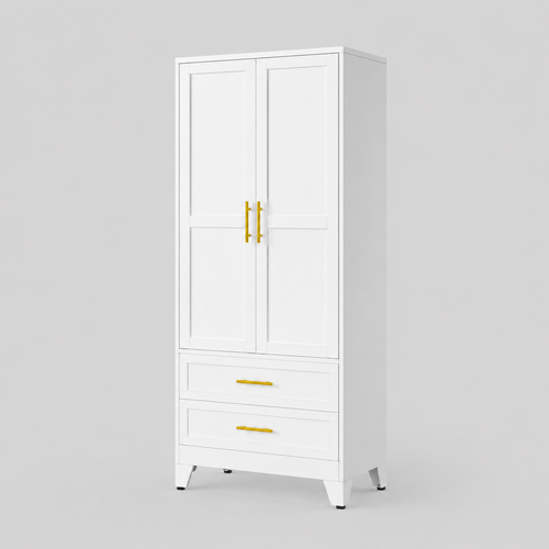 GAIOUS 71" Freestanding Metal Wardrobe Cabinet | 2 Doors