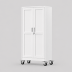 GAIOUS Heavy-Duty Metal Storage Cabinet with Wheels & Lock | Adjustable Shelves, 180 lbs Capacity