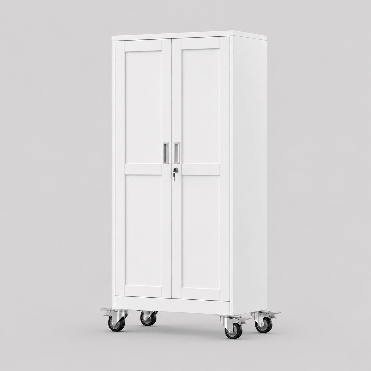 GAIOUS Heavy-Duty Metal Storage Cabinet with Wheels & Lock | Adjustable Shelves, 180 lbs Capacity
