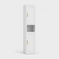 67" 2-Door Steel Storage Cabinet with Adjustable Shelves – Bathroom & Kitchen Organizer