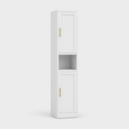 67" 2-Door Steel Storage Cabinet with Adjustable Shelves – Bathroom & Kitchen Organizer