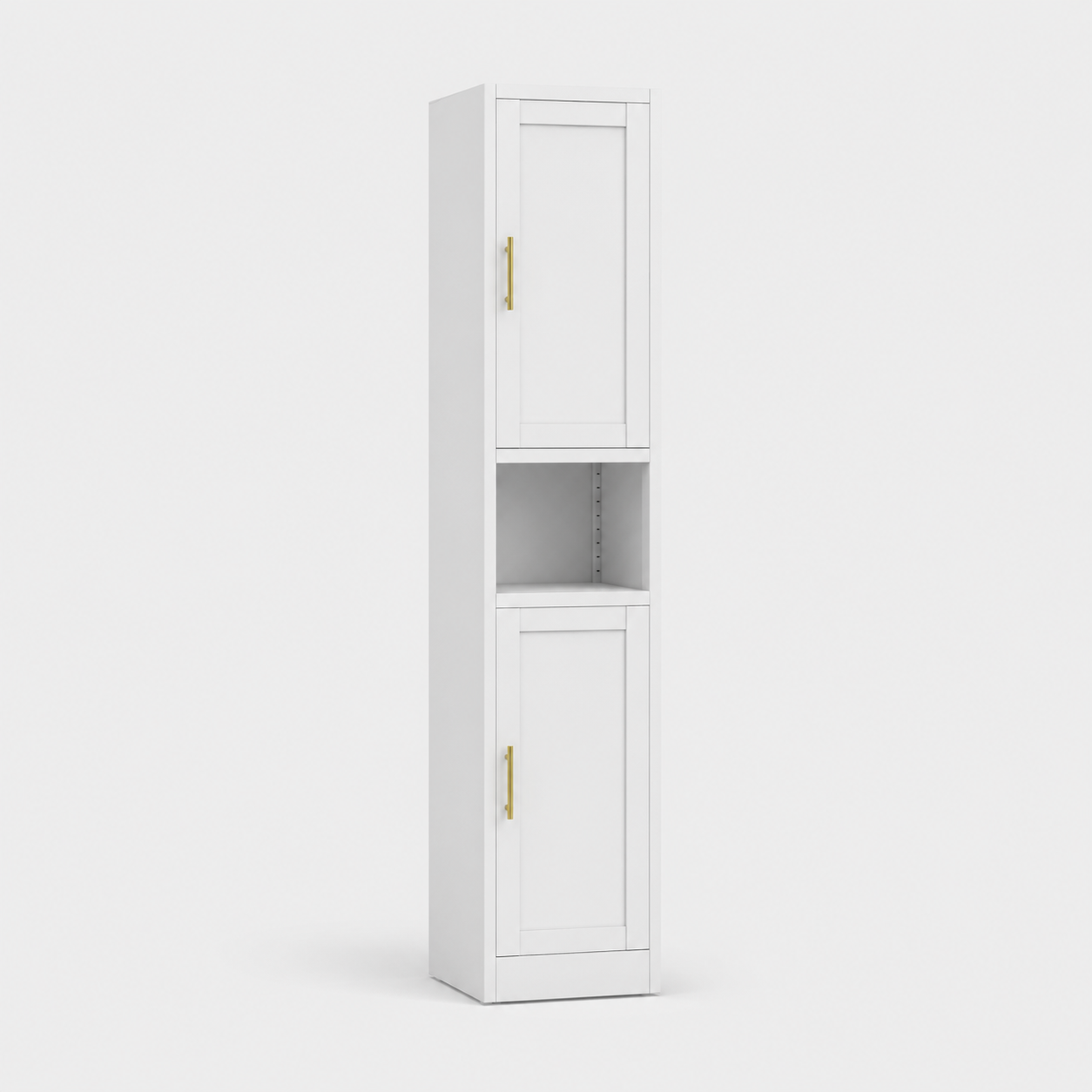 67" 2-Door Steel Storage Cabinet with Adjustable Shelves – Bathroom & Kitchen Organizer