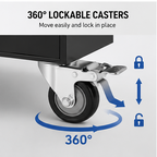 Heavy-Duty Metal Storage Cabinet with Wheels & Lock