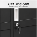 Heavy-Duty Metal Storage Cabinet with Wheels & Lock