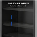 Heavy-Duty Metal Storage Cabinet with Wheels & Lock