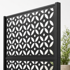 72" Premium Metal Privacy Screen – Outdoor Patio Divider with Decorative Cutout Pattern