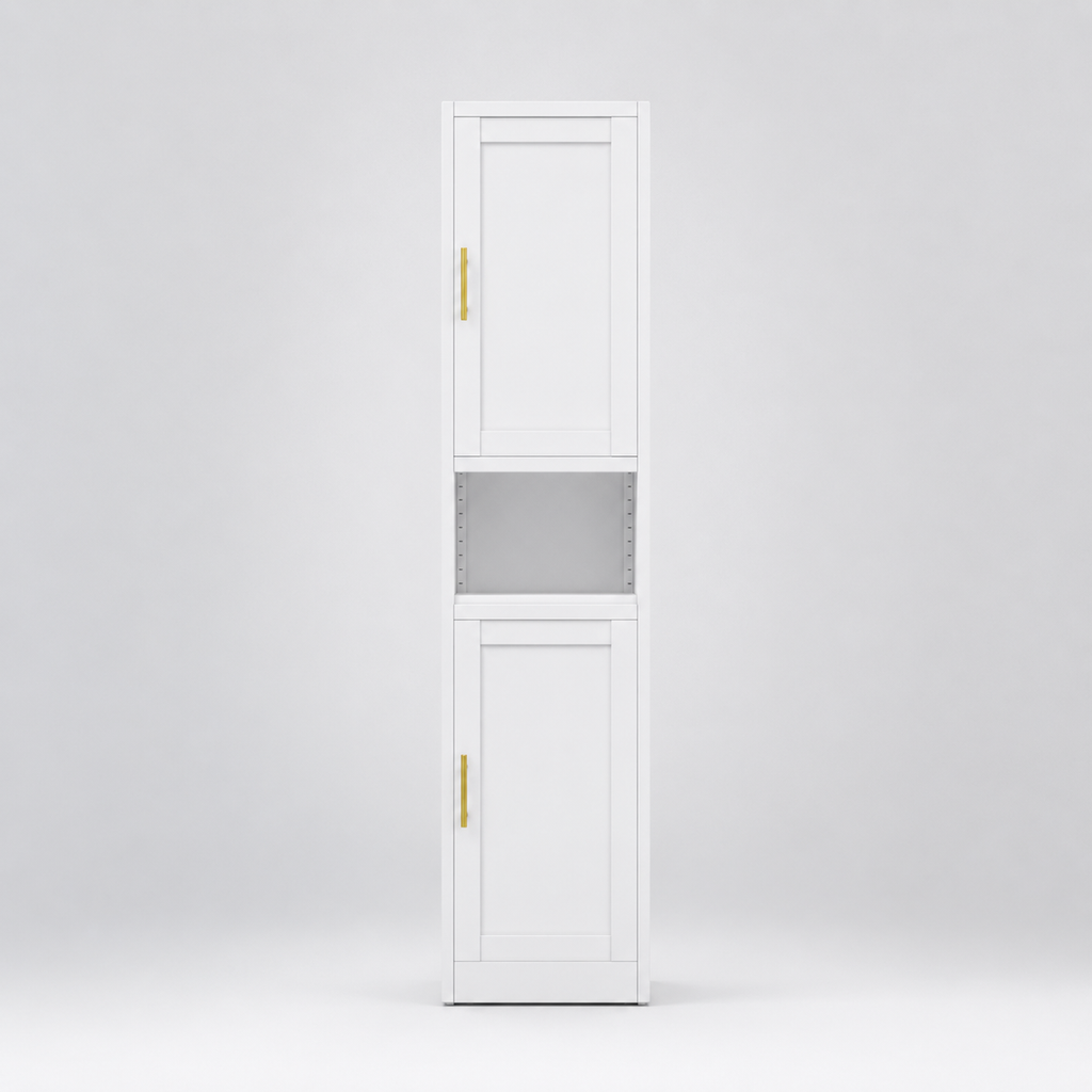 67" 2-Door Steel Storage Cabinet with Adjustable Shelves – Bathroom & Kitchen Organizer
