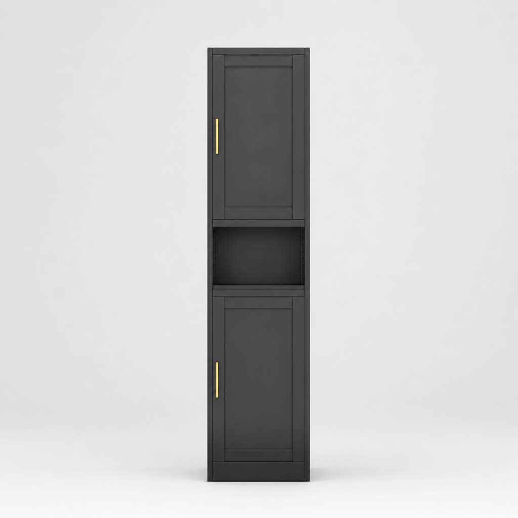 67" 2-Door Steel Storage Cabinet with Adjustable Shelves – Bathroom & Kitchen Organizer