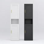 67" 2-Door Steel Storage Cabinet with Adjustable Shelves – Bathroom & Kitchen Organizer