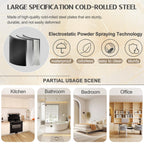 GAIOUS Metal Pantry Cabinet, Kitchen Pantry Storage Cabinets with 2 Door and 3 Adjustable Shelves, White Kitchen Pantry Cabinet, Freestanding Cupboard for Dining Room Living Room Bathroom